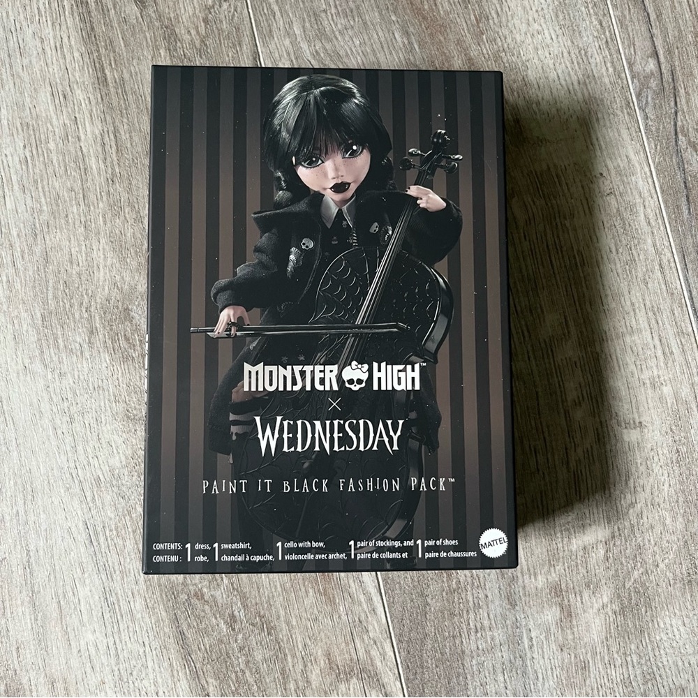 monster high wednesday paint it black fashion pack